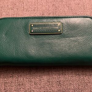 Marc By Marc Jacobs Emerald Green Leather Wallet